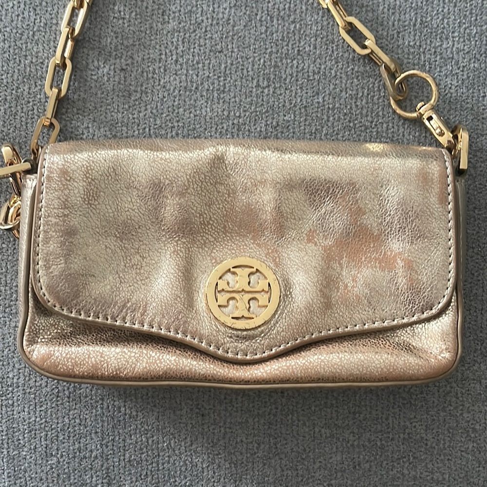 Gold Tory Burch bag